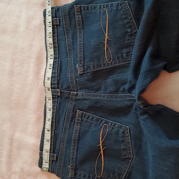 THE LIMITED Womens Long Indigo Blue 5-Pocket Mid-Rise Jeans-EUC-Sz 8L - Picture 15 of 17